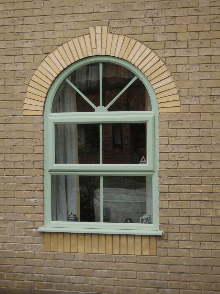 Chartwell Green custom shaped window