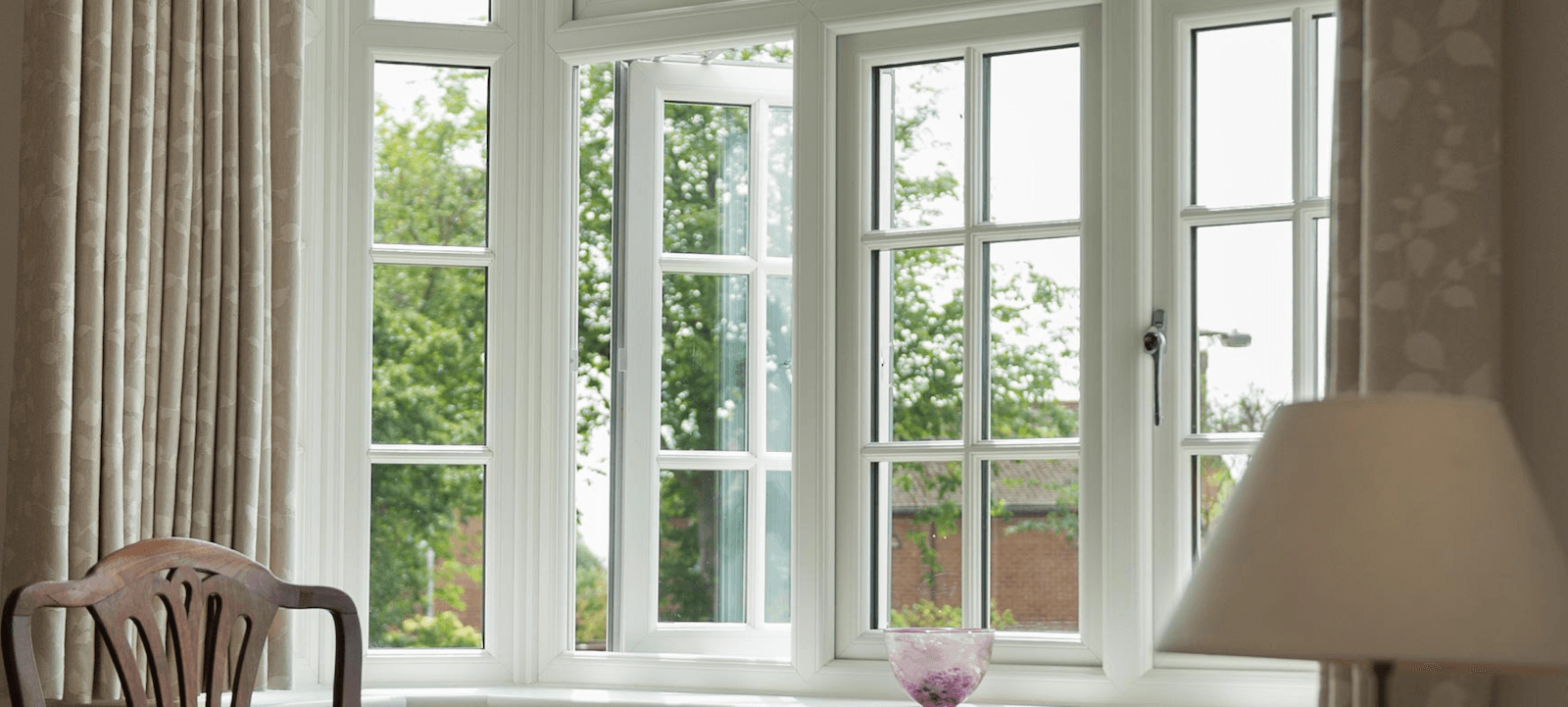 white upvc casement window