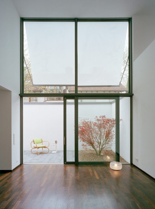 Black aluminium patio door